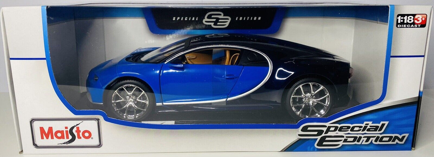 Auto Coleccionable Escala 1:18 Bugatti Chiron Metalico